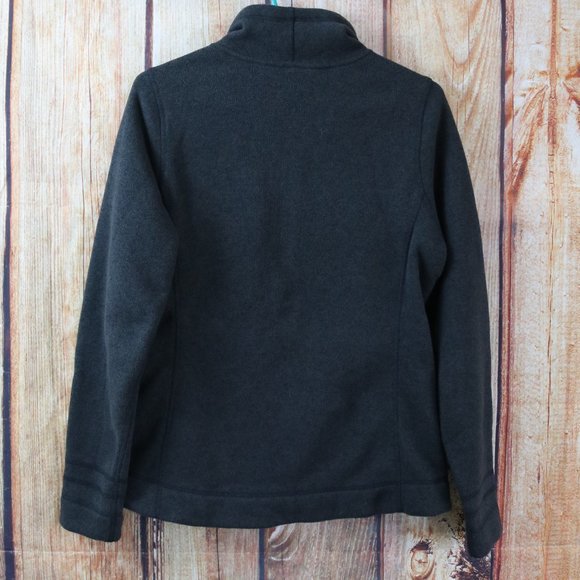 The North Face Sweater Womens Medium Dark Gray Fleece Jacket Coat Heavyweight - Picture 7 of 10